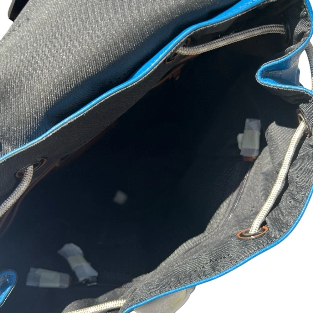 COACH Leather Laptop Backpack with Drawstring Speed-clip Closure Unisex